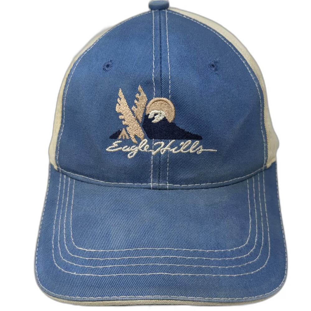 Town Talk Eagle Hills Blue Baseball Cap One Size Strapback Hat Contrast Stitch